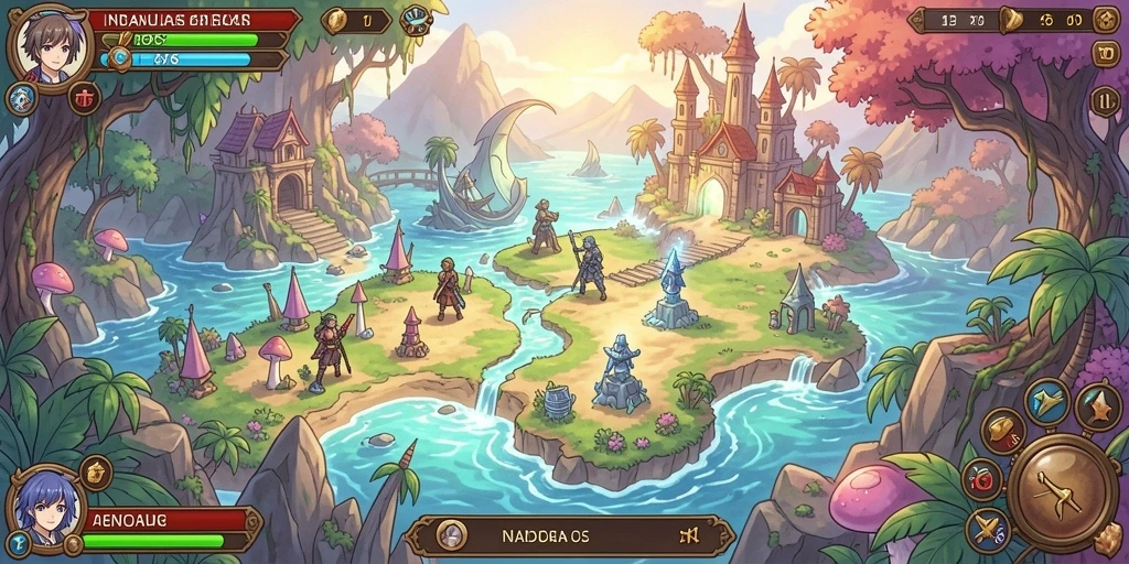 Grafis game yang menakjubkan dengan desain karakter yang unik.